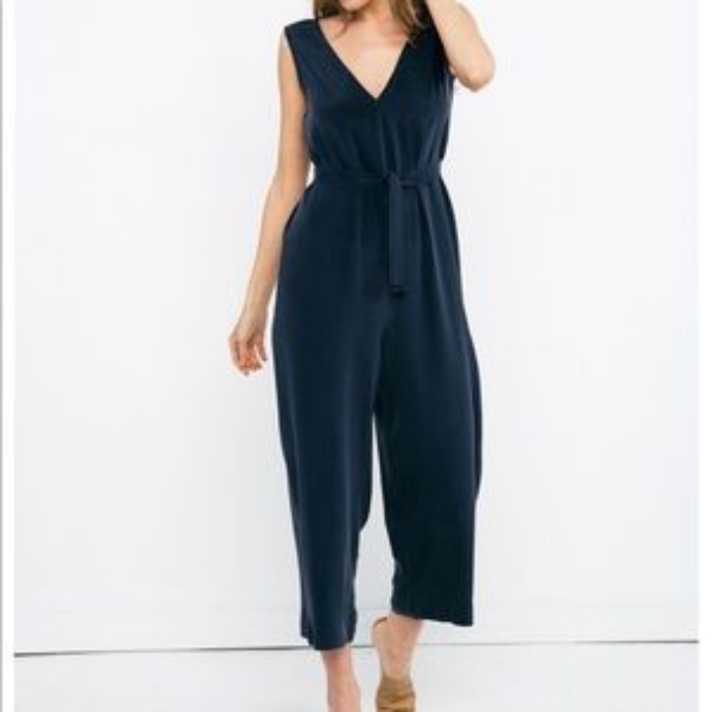 Elizabeth Suzann Mara Jumpsuit (Silk Navy) - XS/S